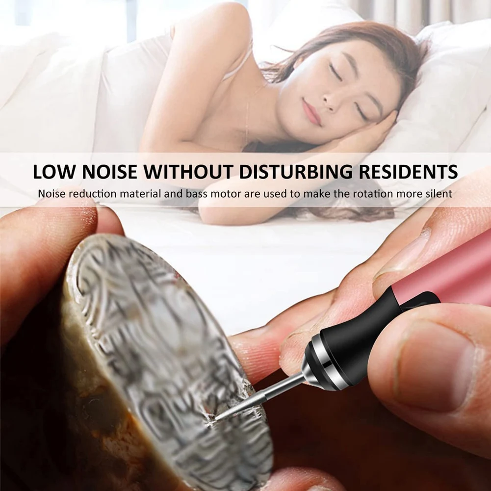 Engraving Pen Electric Engraving Tool Kit Rechargeable DIY Mini Engraver Etching Pen For Carving Glass Wood Stone Jan.