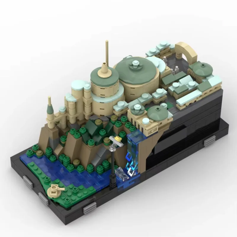

Iconic Star themes MOC Architecture building blocks kit Theed city view brick set Classic movie scene model DIY toys for Kids