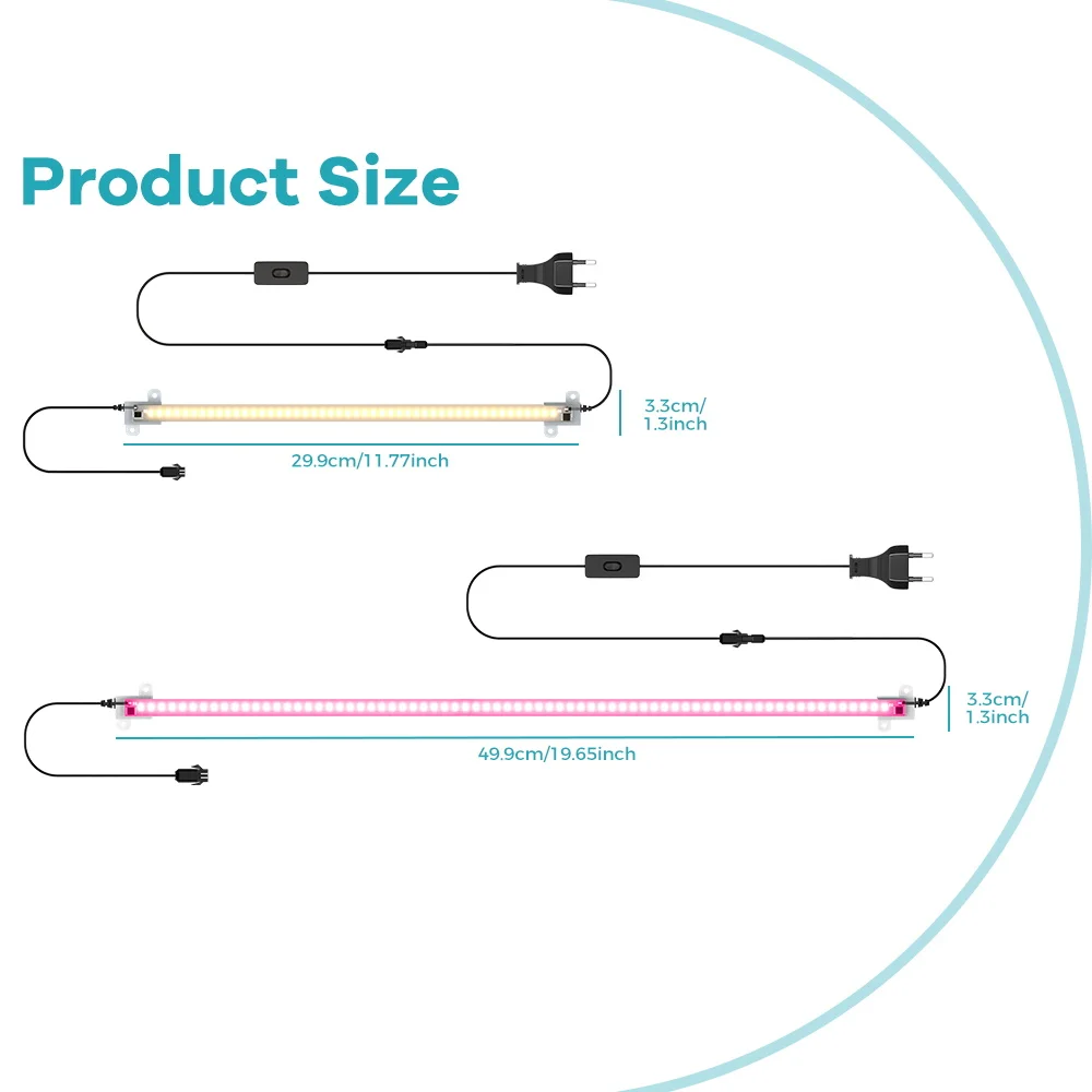 LED Plant Grow Light Bar AC220V Full Spectrum USB Phyto Fill Lamp Strip Hydroponics Flower Succulent Cultivation Growth Lighting