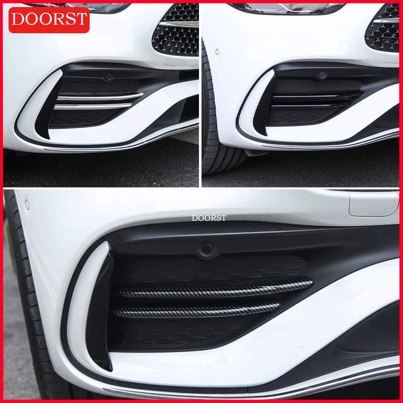 For Mercedes Benz C E GLC Class W206 W214 X254 Car Modification Accessories Front Fog Lamp Decoration Strips Trim Cover