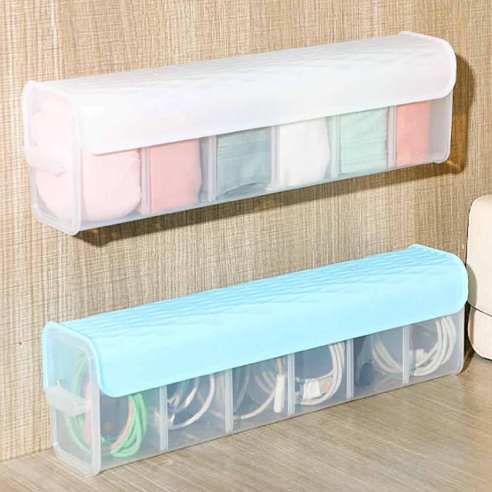 Wall Hanging Transparent Storage Box Plastic Closet for Underwear Panties Perfume Organizer Cabinets Drawers Storage Organizer