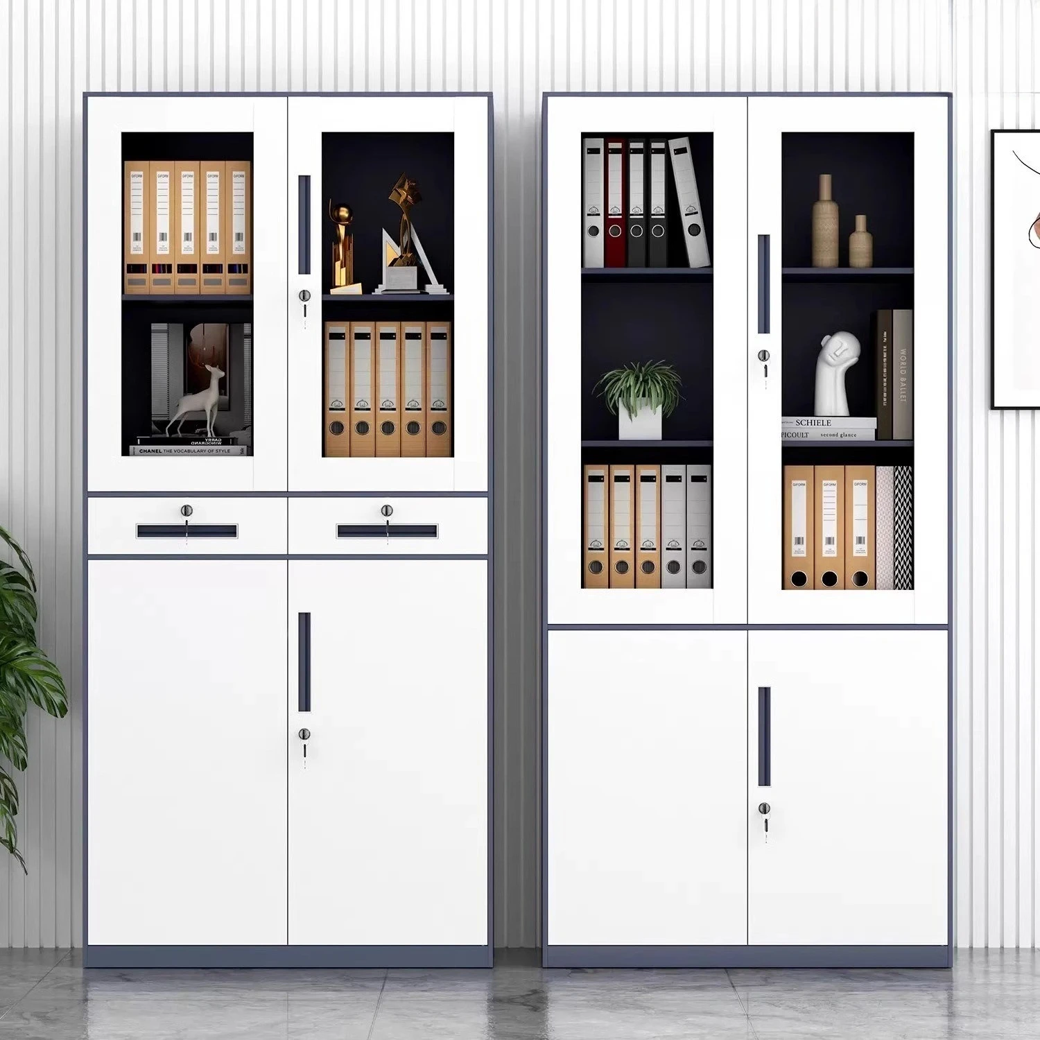 

Metal Lockers for Office File Cabinet Steel Narrow Side Iron Cabinet Data Storage Drawers Employee Financial Certificate Cabinet
