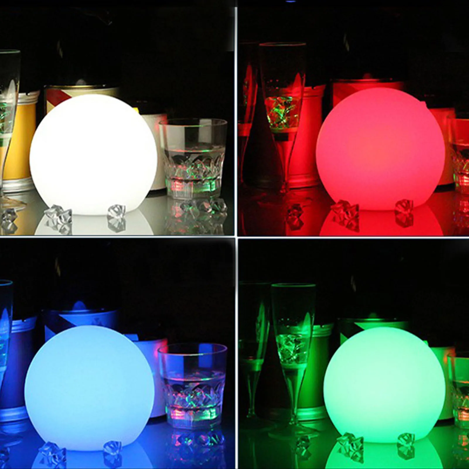 ZK50 LED Ball Light 24 Key Remote Control RGBW Globe Lamp Night Light with 16 Color Dimmable 4 Modes 15x15cm