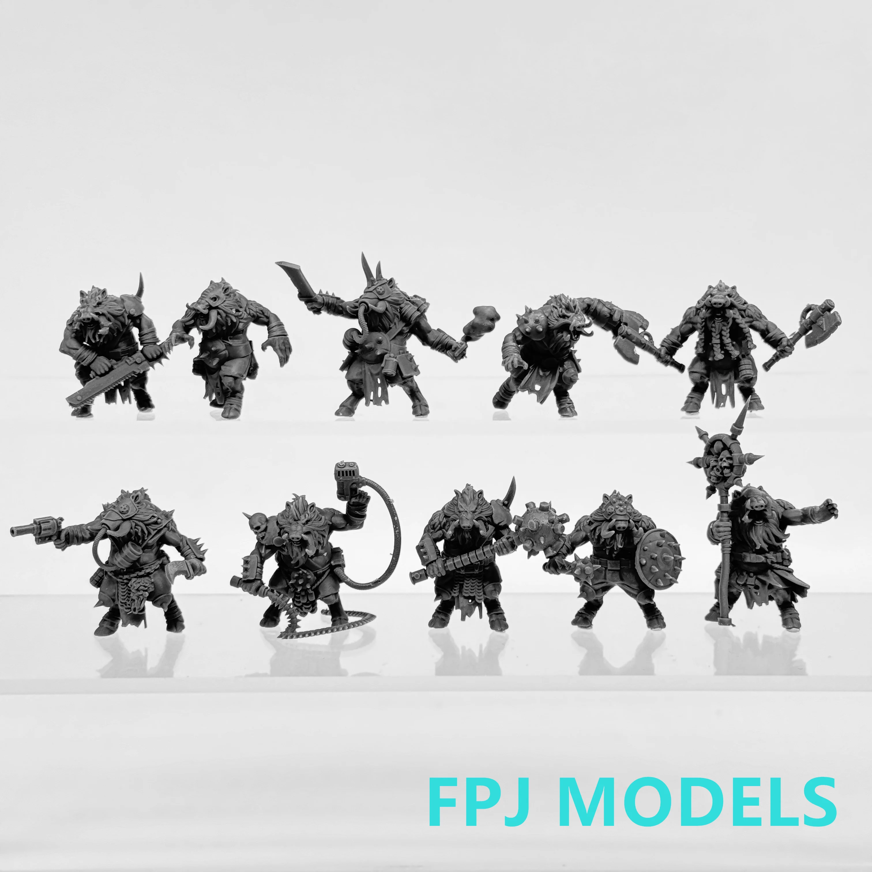 Corrupted Beasts Resin Model Kit Miniature Tabletop War Gaming 10 Unpainted Soldier Figurines for RPG