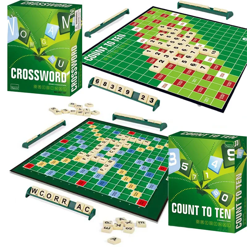 

Настольная игра-головоломка «Скрэббл» (английская версия), многопользовательская интерактивная соревновательная игра, игра для праздничных вечеринок, Новый год