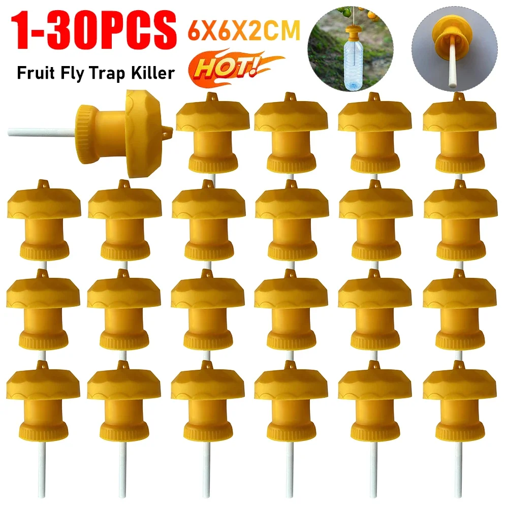 1-30PCS Plastic Fruit Drosophila Catcher Fruit Fly Trap Killer Orchard Vegetable Insect Control Fly Trap Killer Garden Supplies