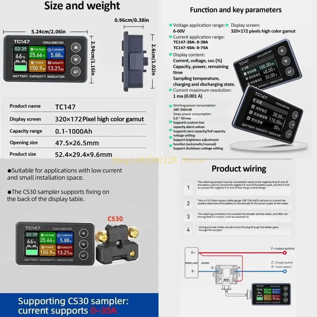 

Digital Coulomb Counter With Adjustable Brightness And Real Time Power Monitoring For Energy Storage best sale