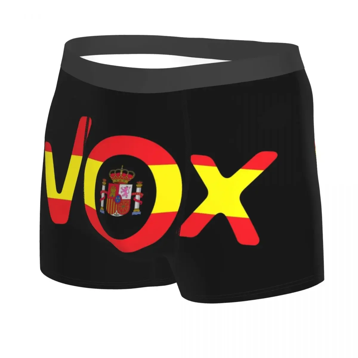 Custom Spanish National Emblem Vox Underwear Men Stretch Spain Flag Boxer Briefs Shorts Panties Soft Sexy Underpants For Male