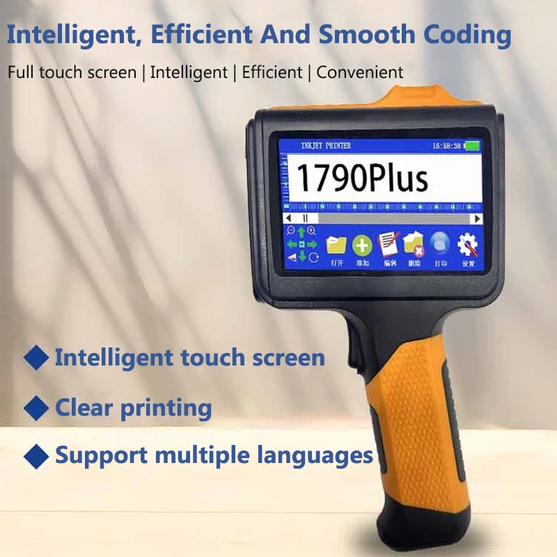 12.7mm Handheld Inkjet Printers with Ink Cartridge 1790plus 300 DPI QR Bar Batch Code Date Number Logo Expiry Date Label Printer