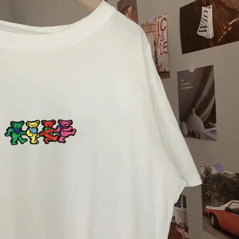 1 шт., вышитая нашивка Grateful Dead Dancing Bears, железный значок в стиле хип-хоп, рок, сделай сам, подарок для одежды, кепка, сумка, куртка, шляпа дальнобойщика