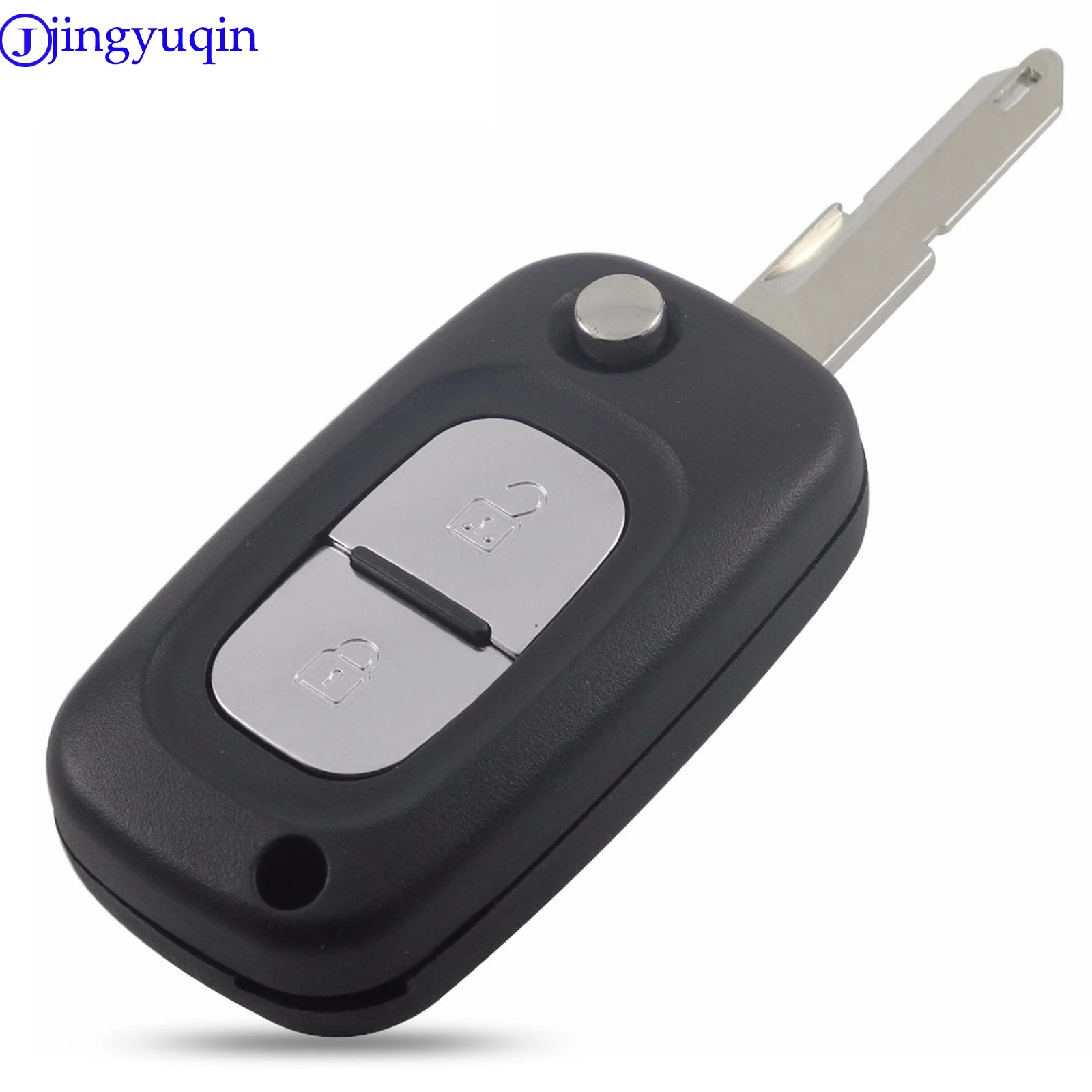 jingyuqin 2 Buttons Car Key Case Cover Remote Flip Folding Car Key Shell For Renault