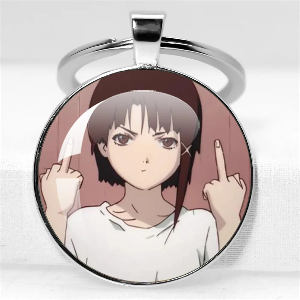 Anime Serial Experiments Lain Handmade 25MM/30MM Pendant Keychain