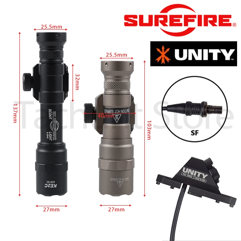 Linterna táctica Surefire M300/M600 con MLOK y interruptor Picatinny - imagen 3