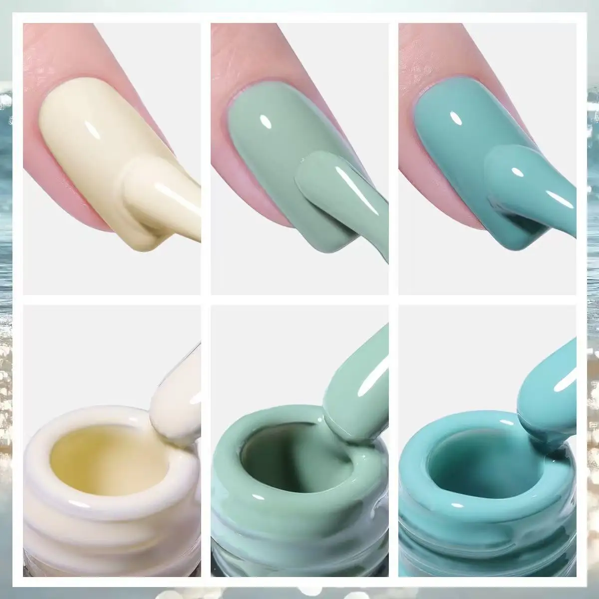 

Набор гель-лаков для ногтей, 15 мл, весенне-летний, молочно-белый, мятно-зеленый, телесный лак, гель-лак, верхнее покрытие для УФ-светодиодной отверждения