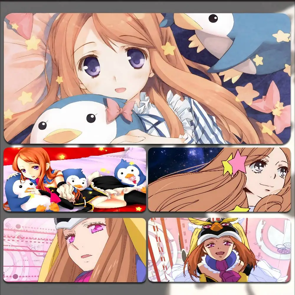 

1 шт., нескользящий коврик для мыши в стиле аниме P-PENGUINDRUM, подходит для офисных компьютеров, ноутбуков, килимков для киберспорта, игрового стола, клавиатуры XXL