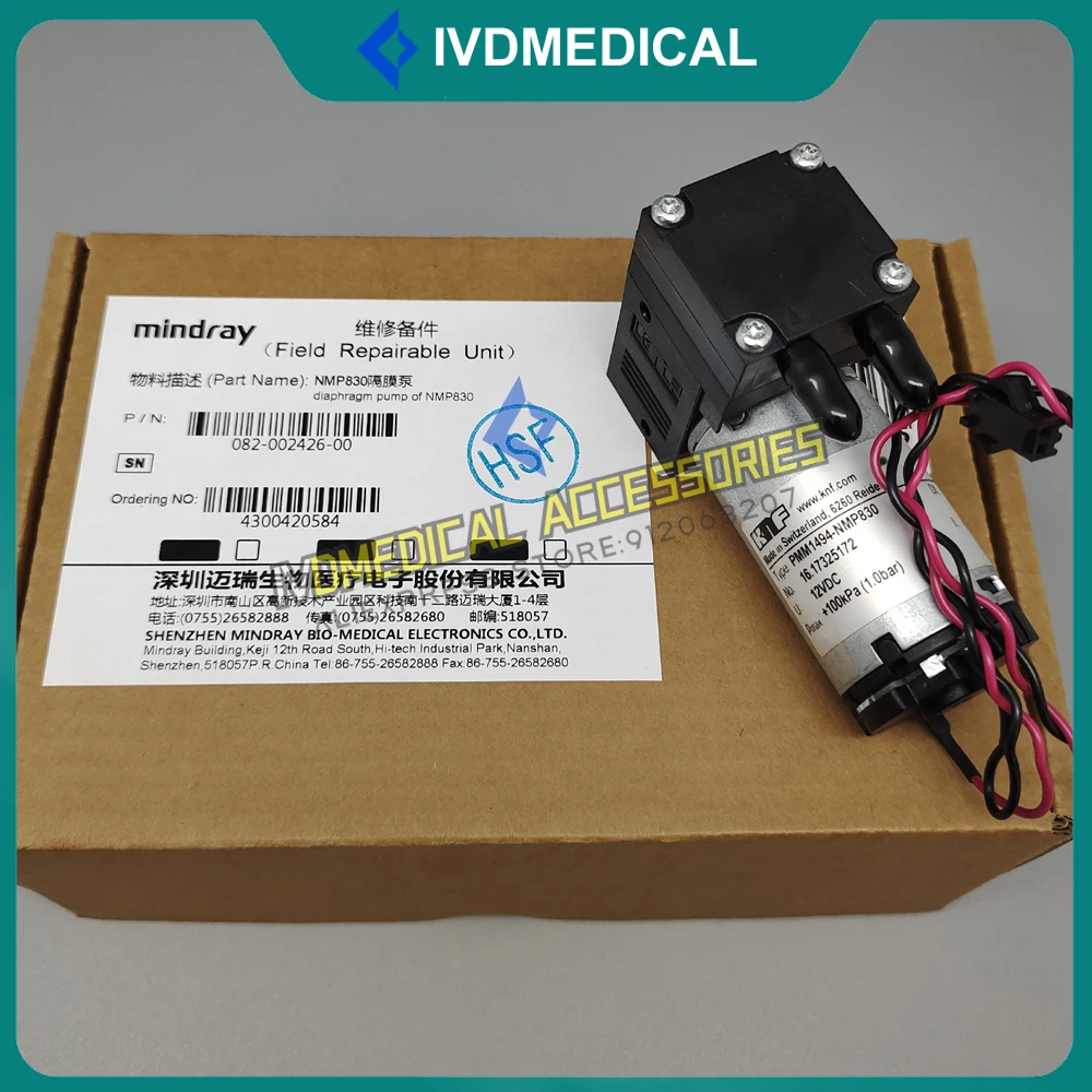 Original KNF NMP830 Rotary Diaphragm Pump Mindray BS230 BS240 BS330E BS350E BS360E BS370E BS430 BS450 BS460 Vacuum Pump