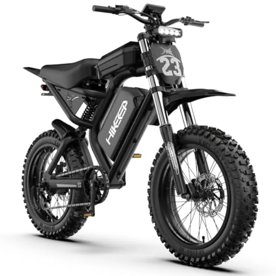 

Electric Dirt Bike for Adults - 1500W/3000W Peak Power 28-35MPH Speed 48V/52V 15.6Ah/25Ah/40Ah Battery 70-120 Mile Range in PAS