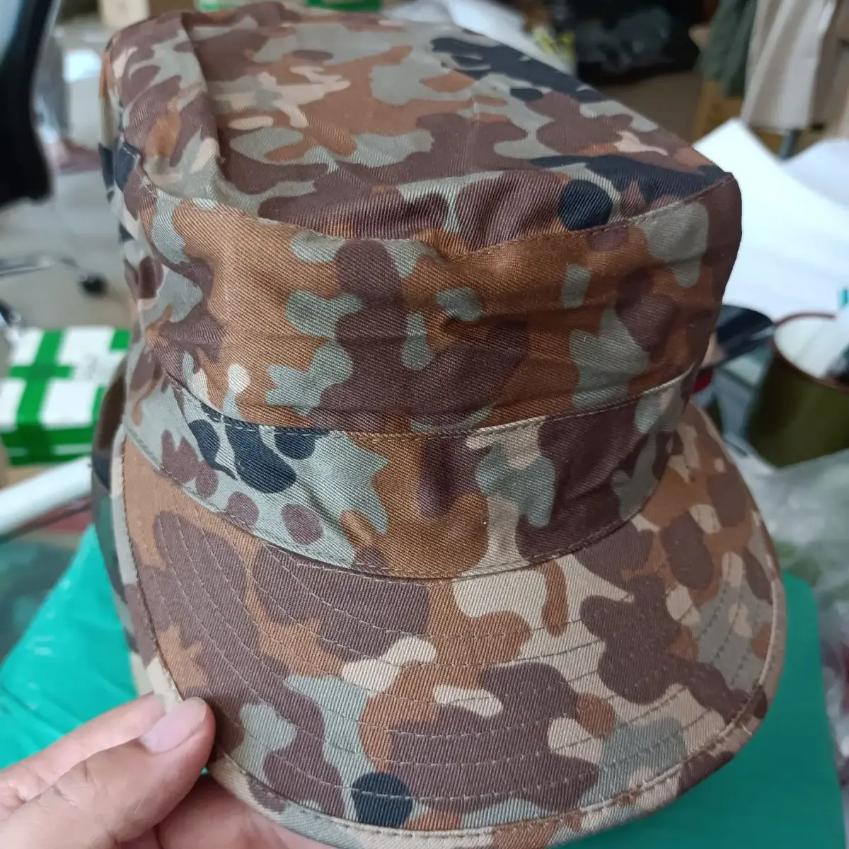 Ukrainian troops plateau outdoor training camouflage cap