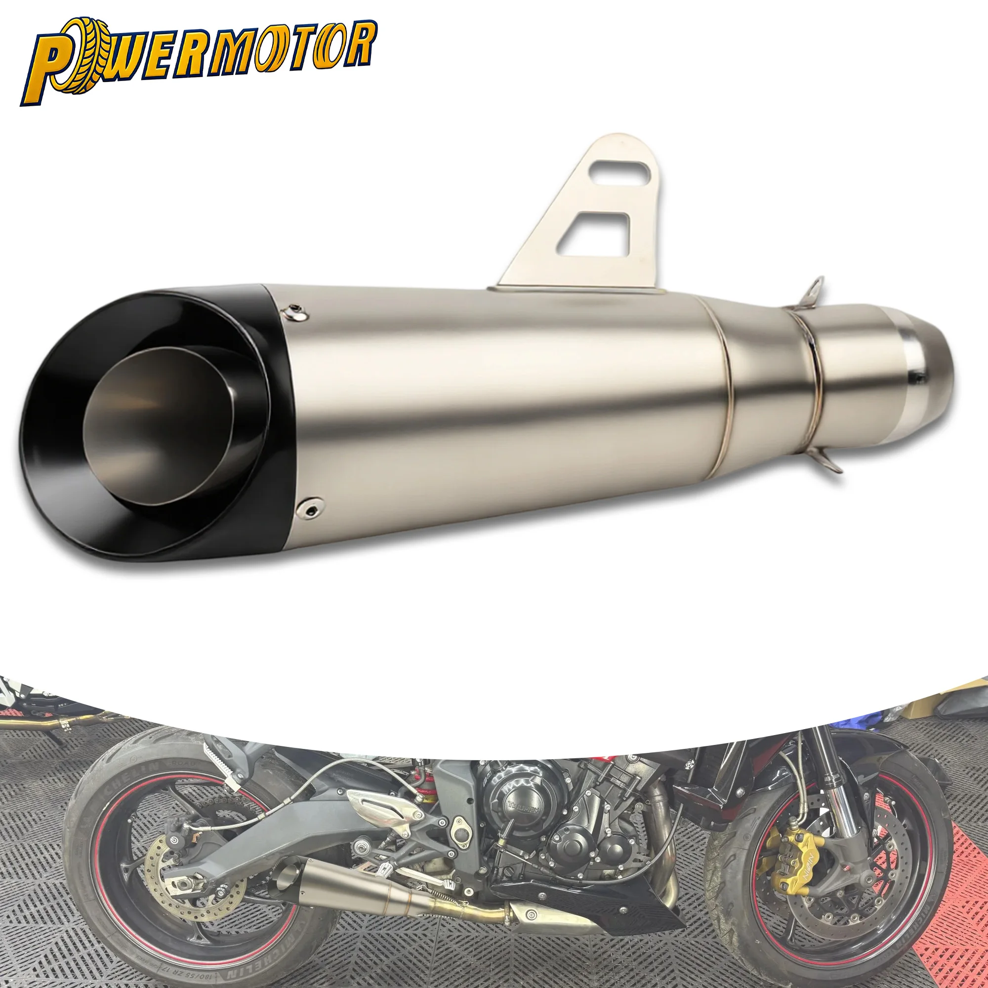 

51mm Motorcycle Exhaust Muffler with DB Killer For Honda YZF R6 R3 R25 MT07 MT09 MT03 Dirt Pit BikeModified Accessories
