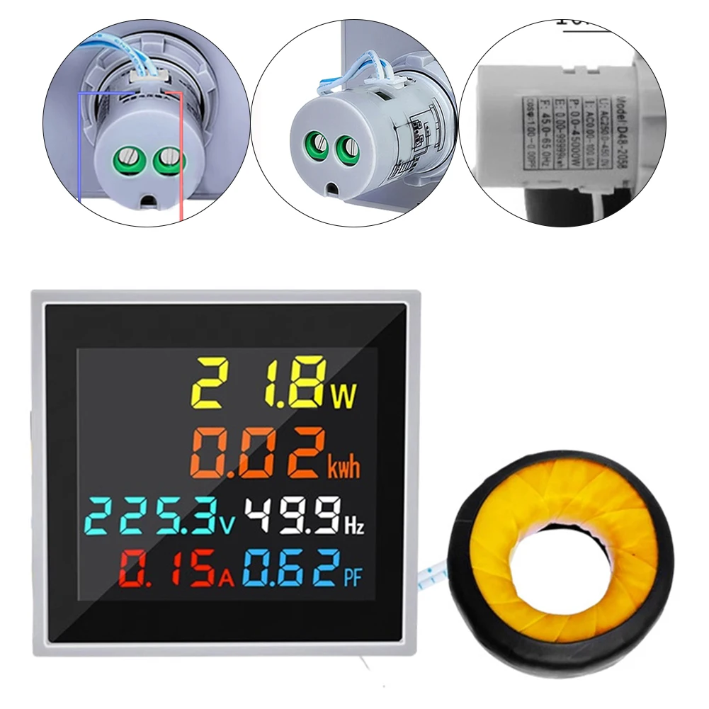 1pcs High  For Precision Digital Display Meter Voltage Current Power Frequency Meter Digital Display Meter Ensures Accurate