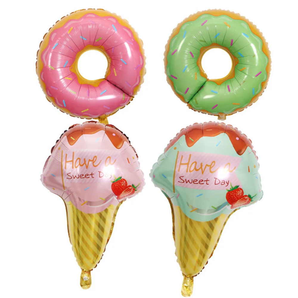 

Birthday balloon children's toys summer ice cream donuts summer pool party decoration aluminum foil balloons wholesale