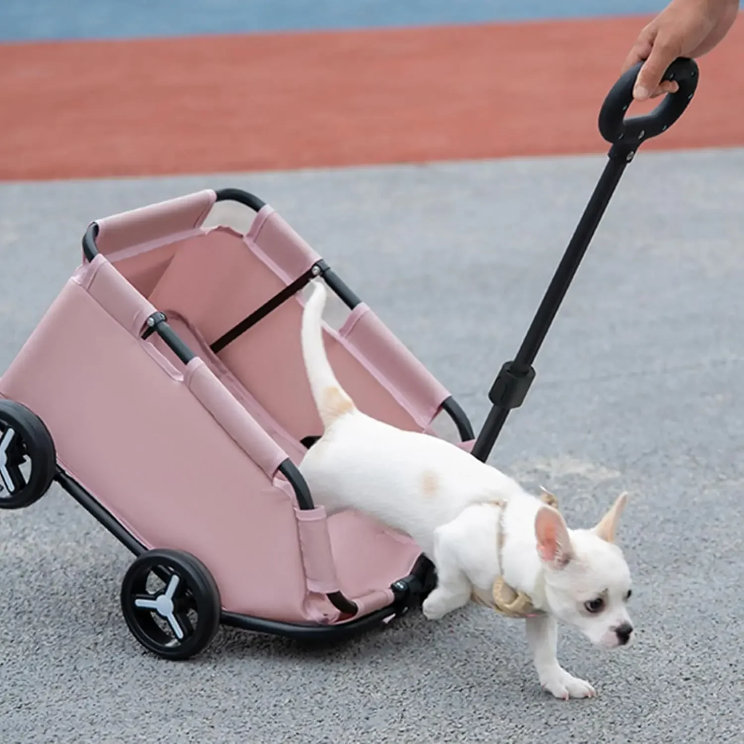 Pet Stroller,Folding 4-Wheel Dog Stroller Backpack Style Pet Carrier For Small Dogs And Cats For Shopping Walking Playing