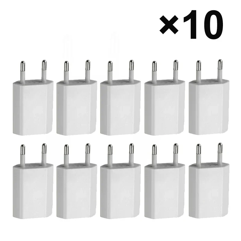 10pcs/lot EU US Plug 5V 1A AC USB Charger Wall Power Adapter for Samsung for iphone HTC Cell Phones Shipped within 12 hour