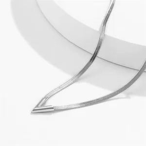 Clavice Current Collar Collar ein paar Vintage für Männer, kreative Pandant Form V, Accessoires Schmuck, Steampunk -Männer Halskette 8 Hauptverkaufskette V - №6