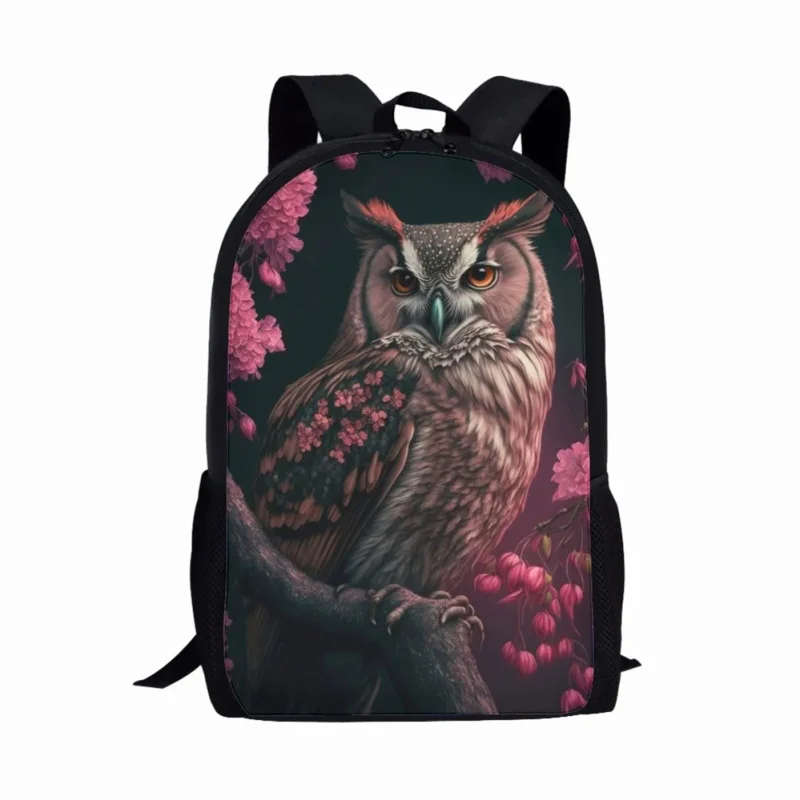 Owl Print Design Backpack Student School Bag Youth Man Woman Travel Rucksacks Student Computer Bag Daily Casual Backpacks