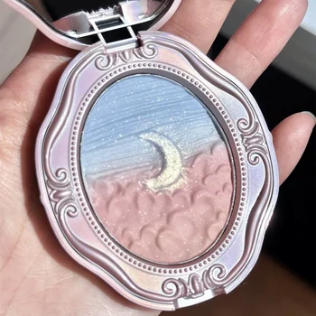 Colorrose kabartmalı toz allık mavi hakiki çıplak makyaj doğal parti allık pırıltılı sedefli vurgulamak göz farı