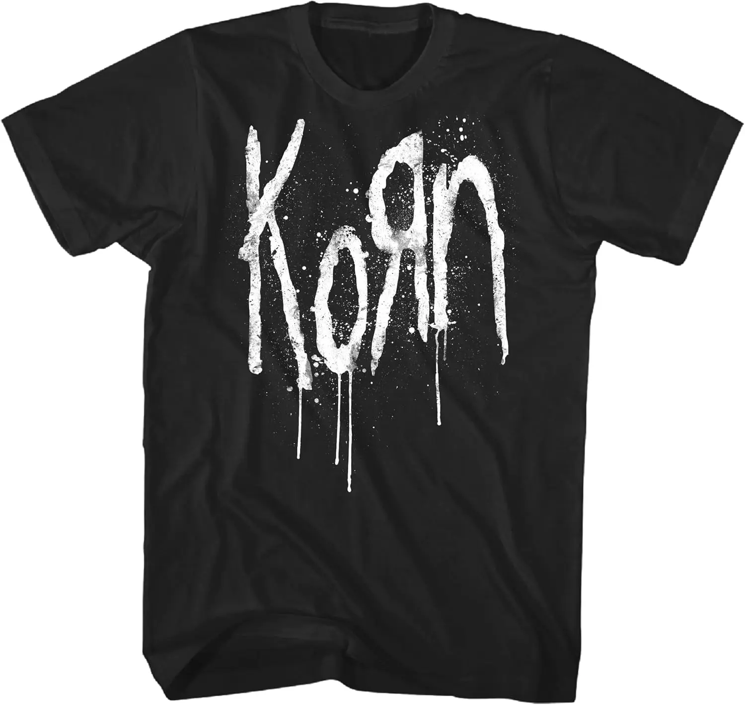 

Korn Logo Adult Black Short Sleeve T Shirt Alternative Metal Band T Shirts Vintage Style Graphic Tees