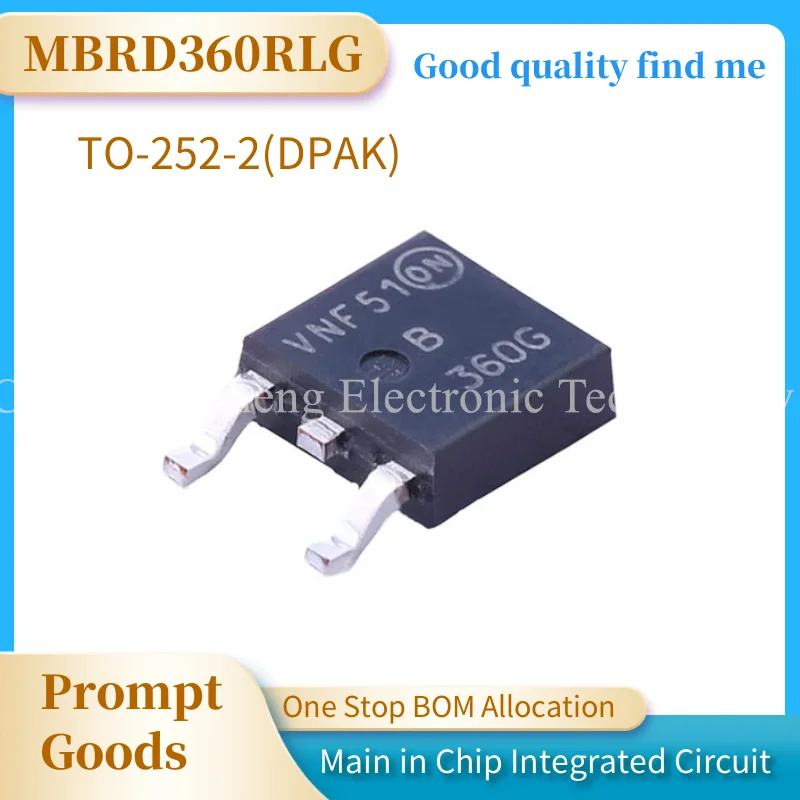 

Original brand MBRD360RLG MBRD360 60V 3A Schottky Diode Integrated Circuit Ic New