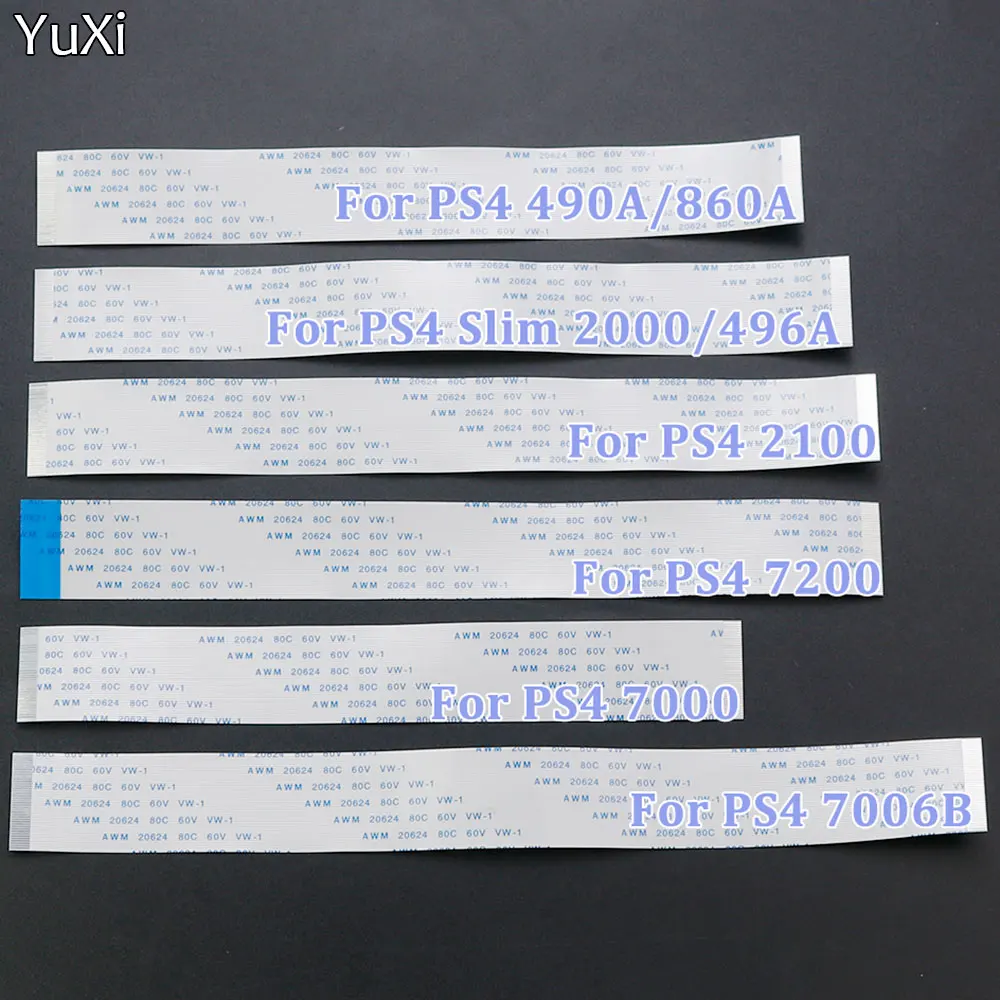 2Pcs  For PS4 490A 496A 860A 2000 2100 7000 7006B 7200 Flat Flexible Ribbon Host Optical Drive Laser Lens Flex Cable Ribbon