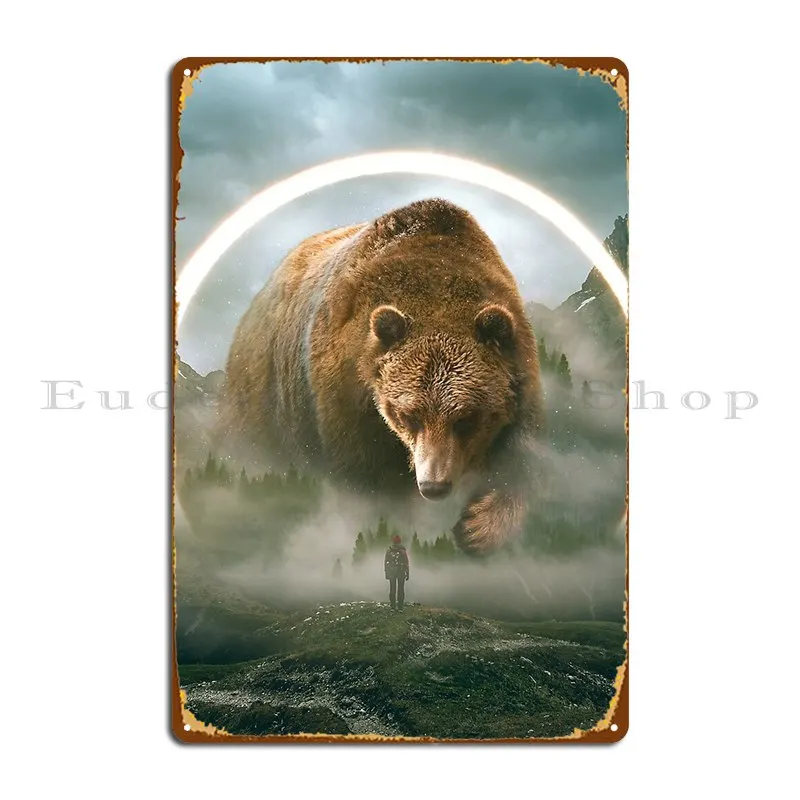 Aegis Bear Metal Signs Printed Cinema Home Wall Cave Pub Tin Sign Poster