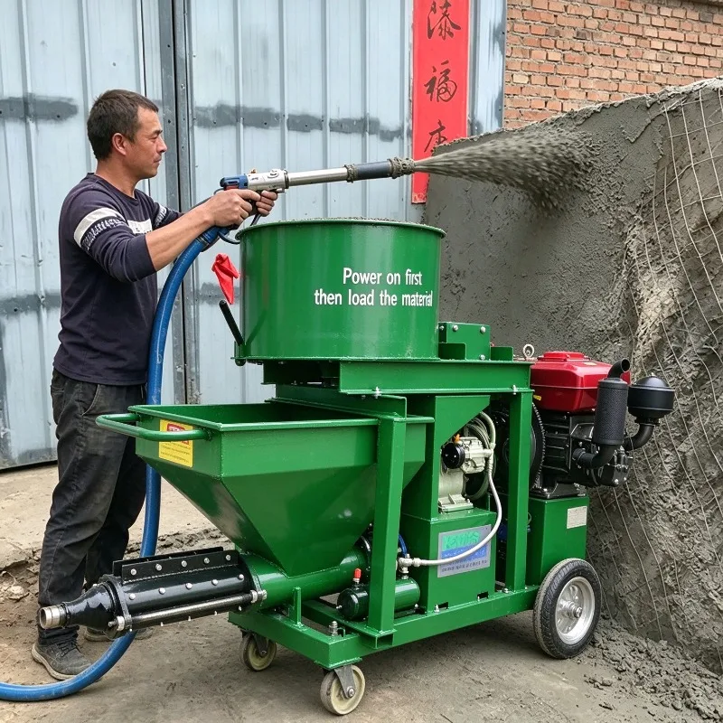 Versatile Cement Mortar Spraying Machine 3-5m3/h Wall Plastering Render Sprayer Pump 220V 380V Concrete Stucco Spray Gun