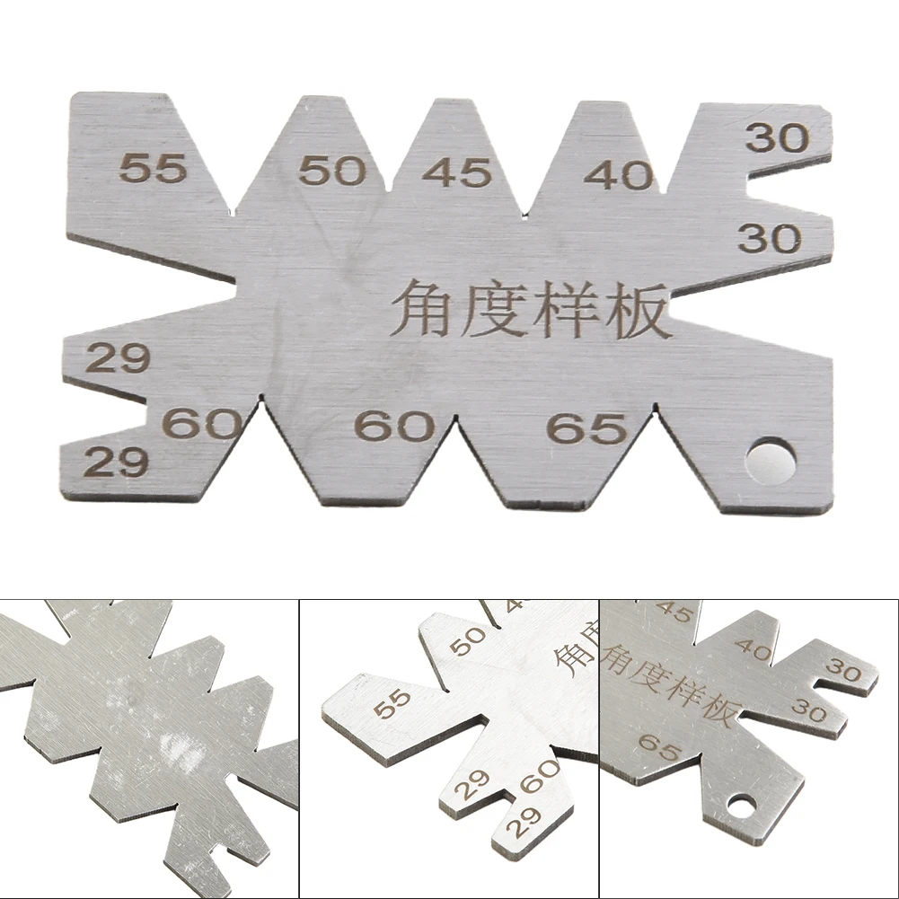 

1pcs Stainless Iron Angle Gauge Thread Cutting Gauge Tool Setting Template Angle Template Gauges V Slots Threadcutting Tools