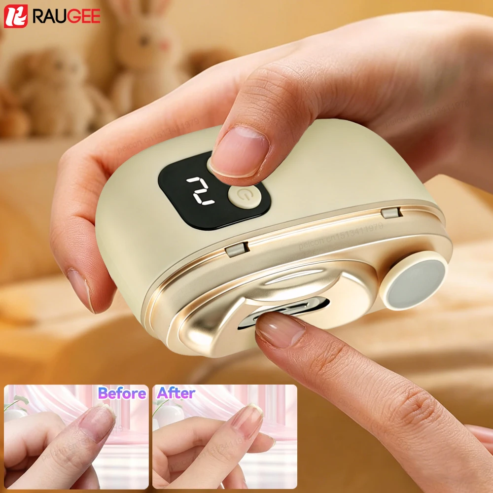 

Electric Nail Clipper 2 in 1 Electric Toenail Clippers Rechargeable Electric Nail Trimmer with LED Light 2 Speed For Adult Baby