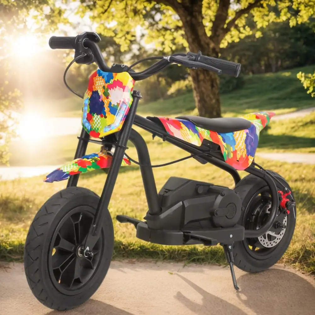 24V Electric Dirt Bike For Kids 250W Ride On Motorcycle Ages 5+ Up To 13 MPH Electric Balance Bike With Disc Brake Outdoor Toys
