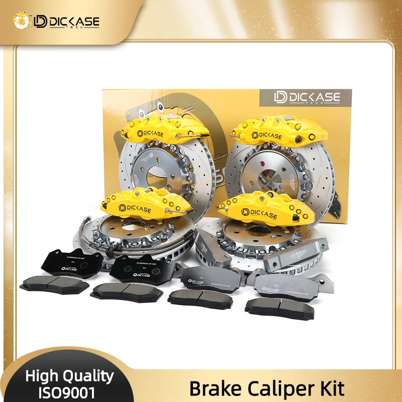 

Dicase Yellow Brake Caliper with Front and Rear Slotted Rotor Brake Pad 18inch Wheel for Bmw E92