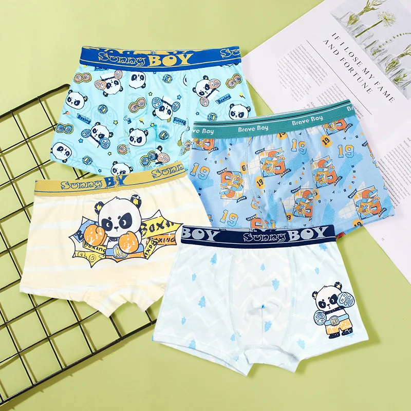 Summer Children's Underwear Antibacterial Class A Cotton Student Boys' Middle and Middle School Children Youth Flat Corner Pants