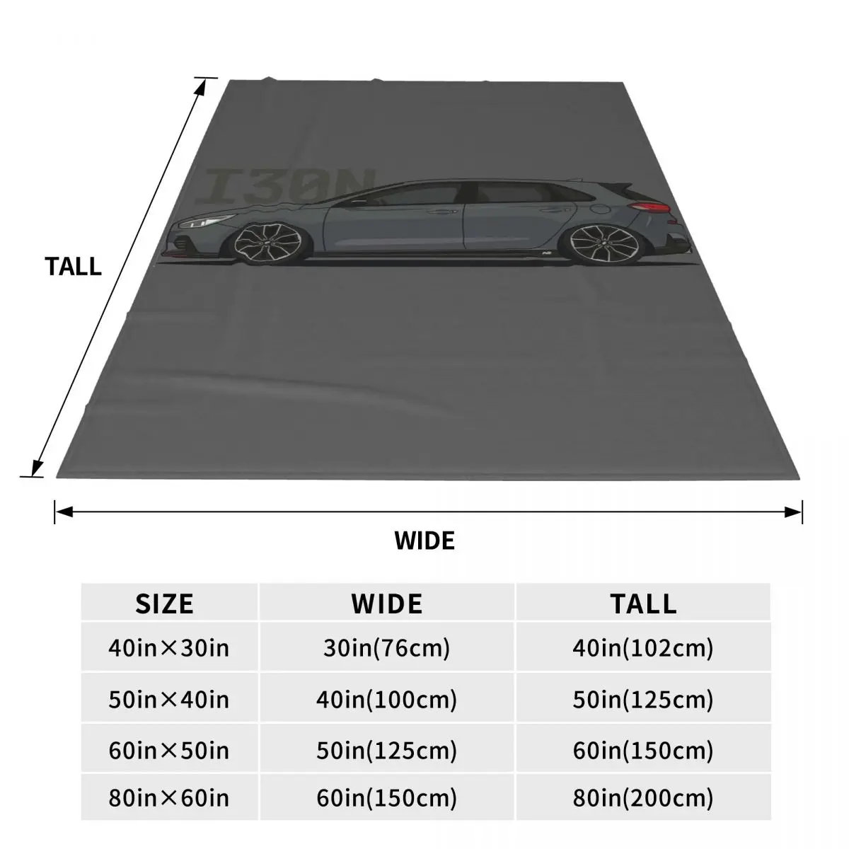 Koce Hyundai I30N Flanelowe ciepłe koce na sofę do pościeli na kanapę Narzuty na zewnątrz Kołdra na łóżko