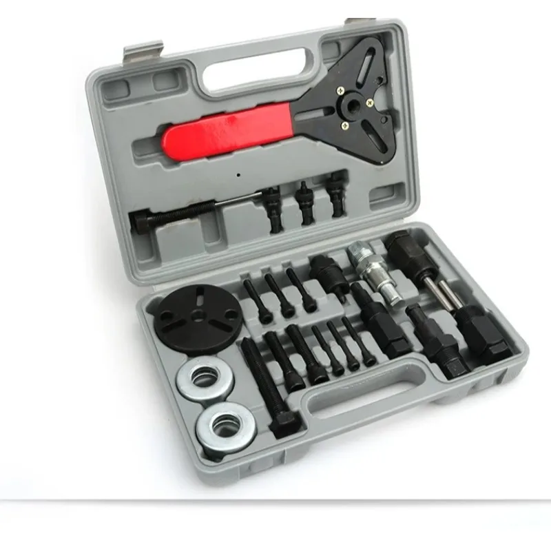 Universal Car Air Conditioning Repair Tool Set 23pcs Compressor Clutch Bearing Disassembly & Pump Head Puller