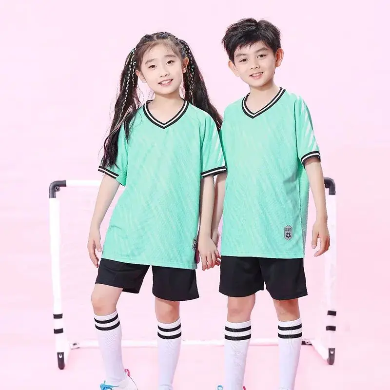 Multi Farben Kinder Fußball Fußball Jersey Kinder Kits Kurzarm Kind Fußball Trikots Uniformen Laufen Sportbekleidung