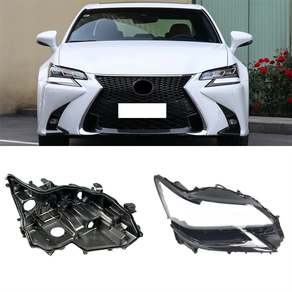 

Для Lexus GS GS200 GS300 GS450 2016 2017 2018, запасные части для автомобиля, стеклянные фары, черный дом