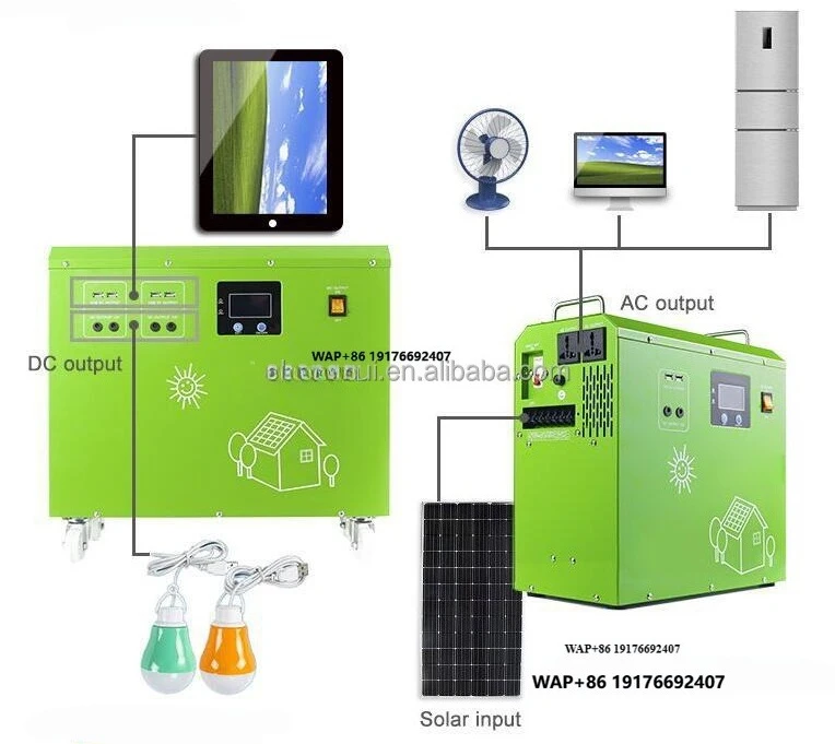Hybrid On-Grid Solar Panel System with MPPT Controller Lithium Ion Battery for Home Lighting Ground Mounting
