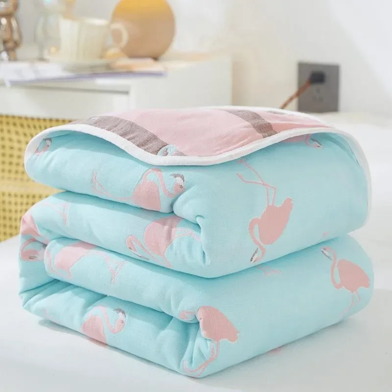 بطانيات صيفية للأسرة ناعمة دافئة 100% قطن مفردة مزدوجة الحجم من قماش الجاكار الصلب لحاف صيفي مفرش سرير بطانيات منشفة