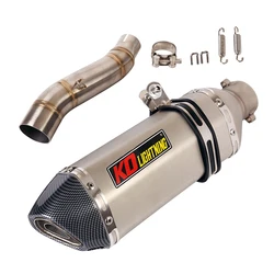 51MM For Honda CBR300R 2013-2019 CB300F 2015-2018 Motorcycle Exhaust Muffler Mid Link Pipe Slip On Steel Escape With DB Killer