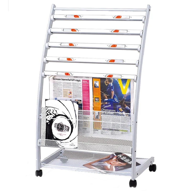 

Jiawei Newspaper Rack Magazine Rack Clip Newspaper Iron Aluminum Alloy Mesh