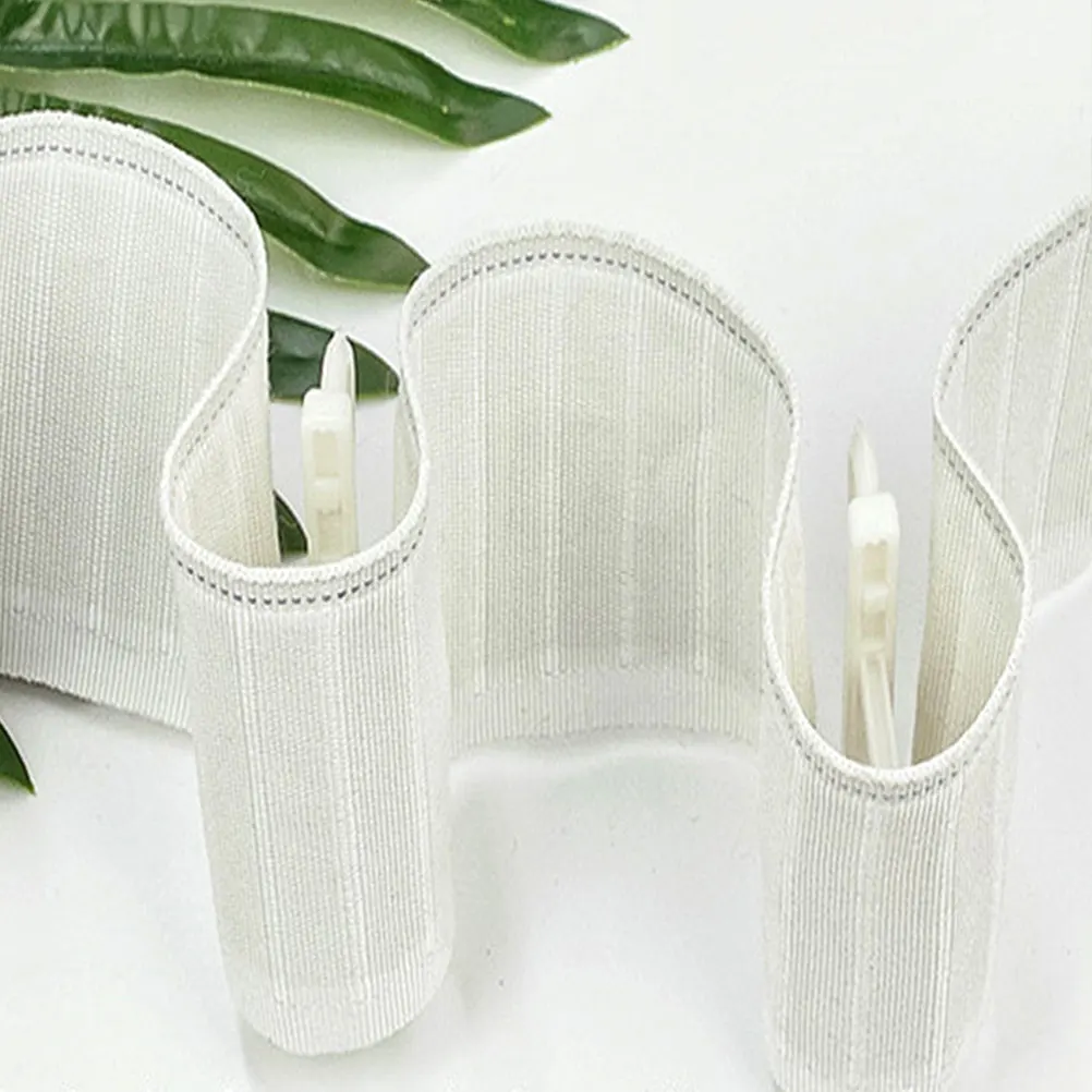

100 Pcs Curtain Hooks Nanotechnology Modern White Plastic Durable Wear Resistant Easy Storage Installation Bedroom Living Room