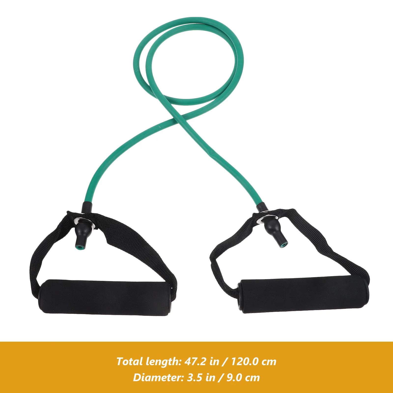 屋外用グリーンエラスティックフィットネスエクササイズプルロープ、耐久性のあるレジスタンスバンドハンドル、ストレッチバンドトレーニングワークアウト